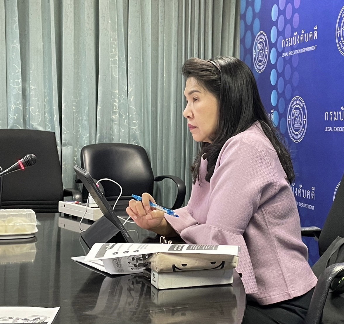 กรมบังคับคดี จัดประชุมคณะทำงานจัดทำแผนการสร้างความผูกพัน และความผาสุกของบุคลากรกรมบังคับคดี